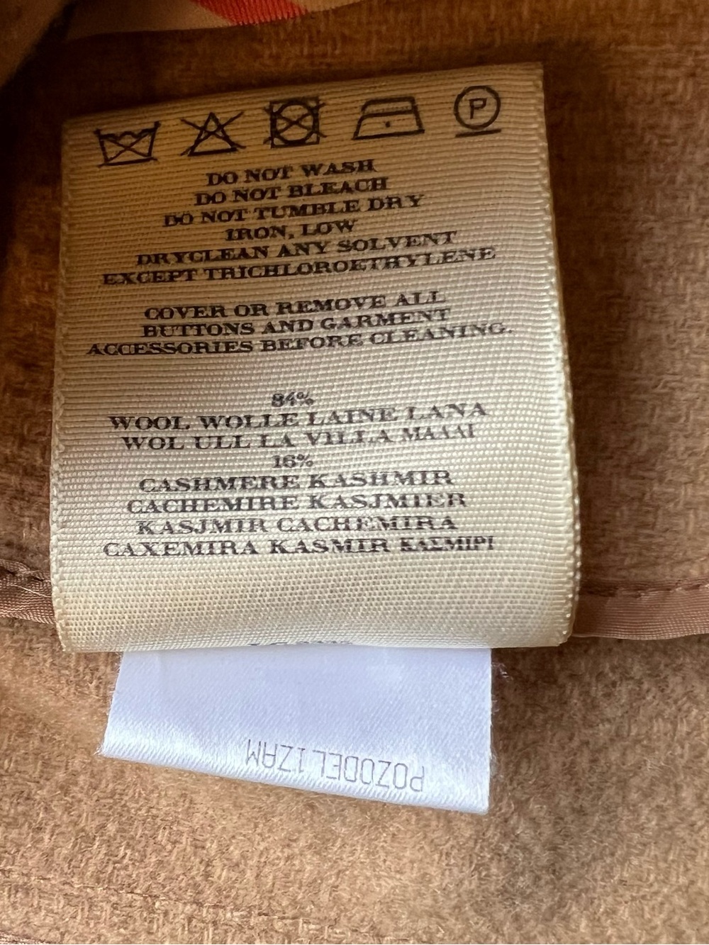 Burberry Camel/Tan Scalloped Hem Wool Blend Blazer Jacket - Picture 5 of 5
